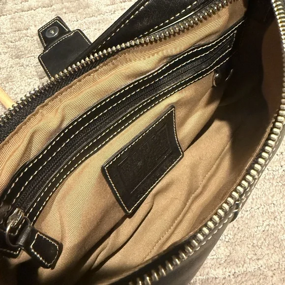 Coach Black Leather Bag - Picture 9 of 14